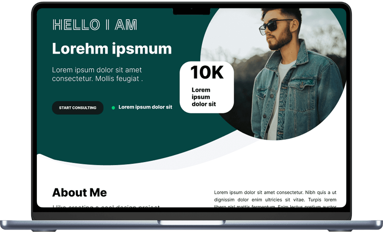 Portfolio website displayed on MacBook — build your online portfolio with myportfolio.ba free CV builder
